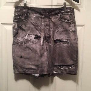 Size 31 Insight faux denim swim shorts